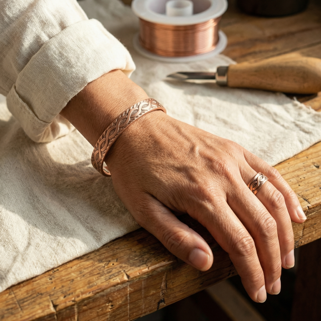 Knot Copper Jewellery Set