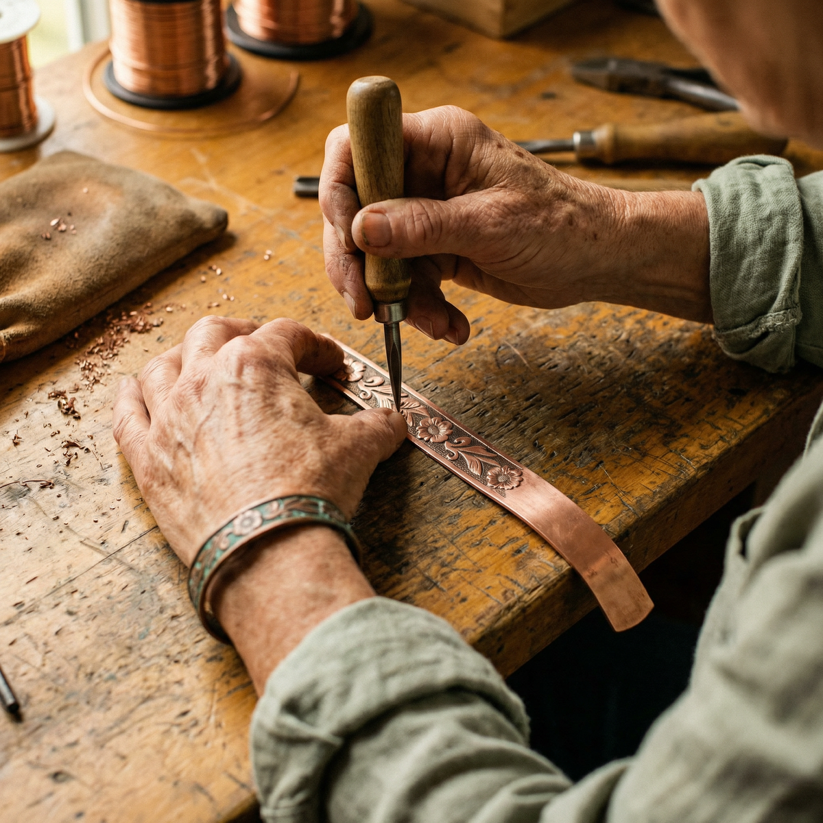 Wildflower Copper Bracelet