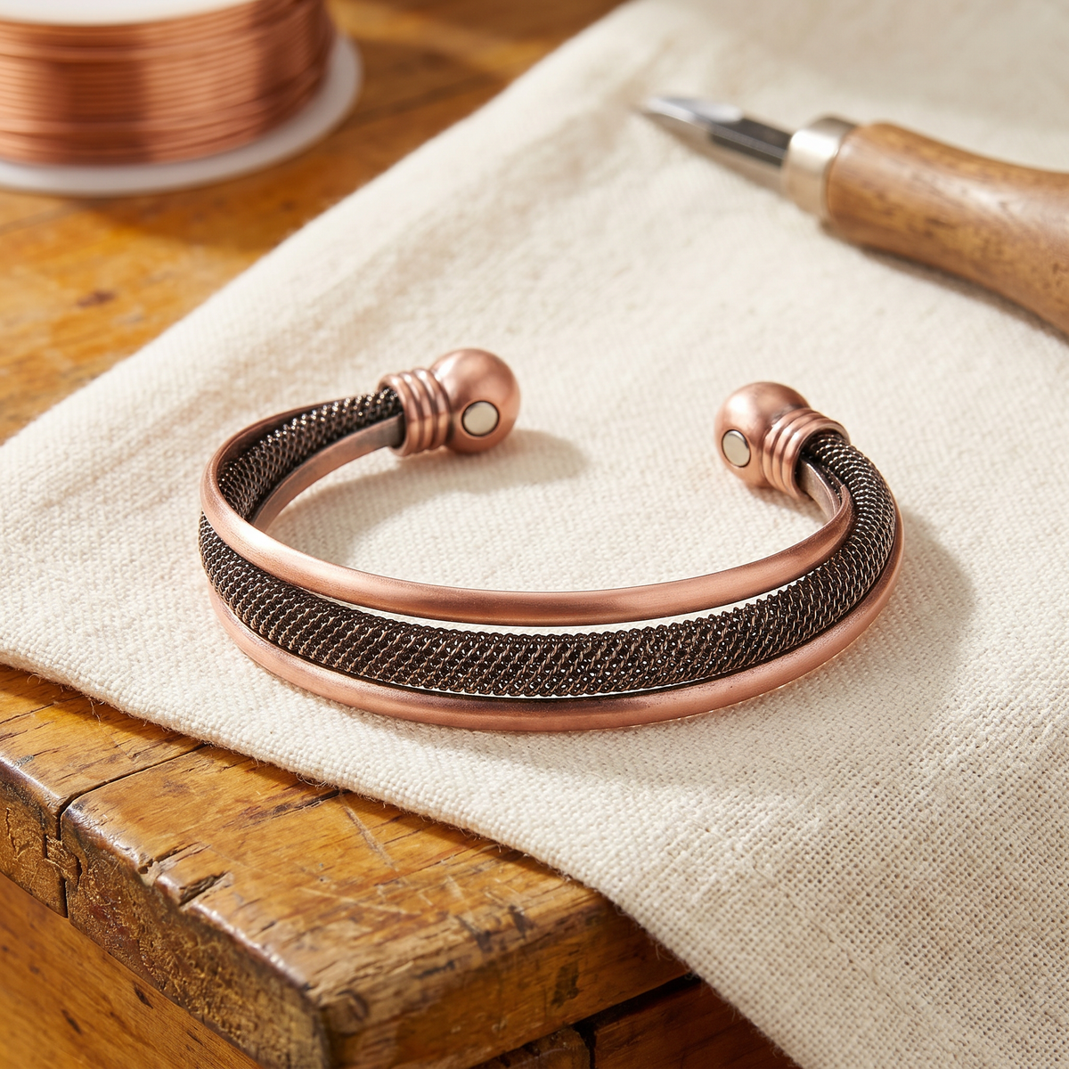 Bark Copper Bracelet