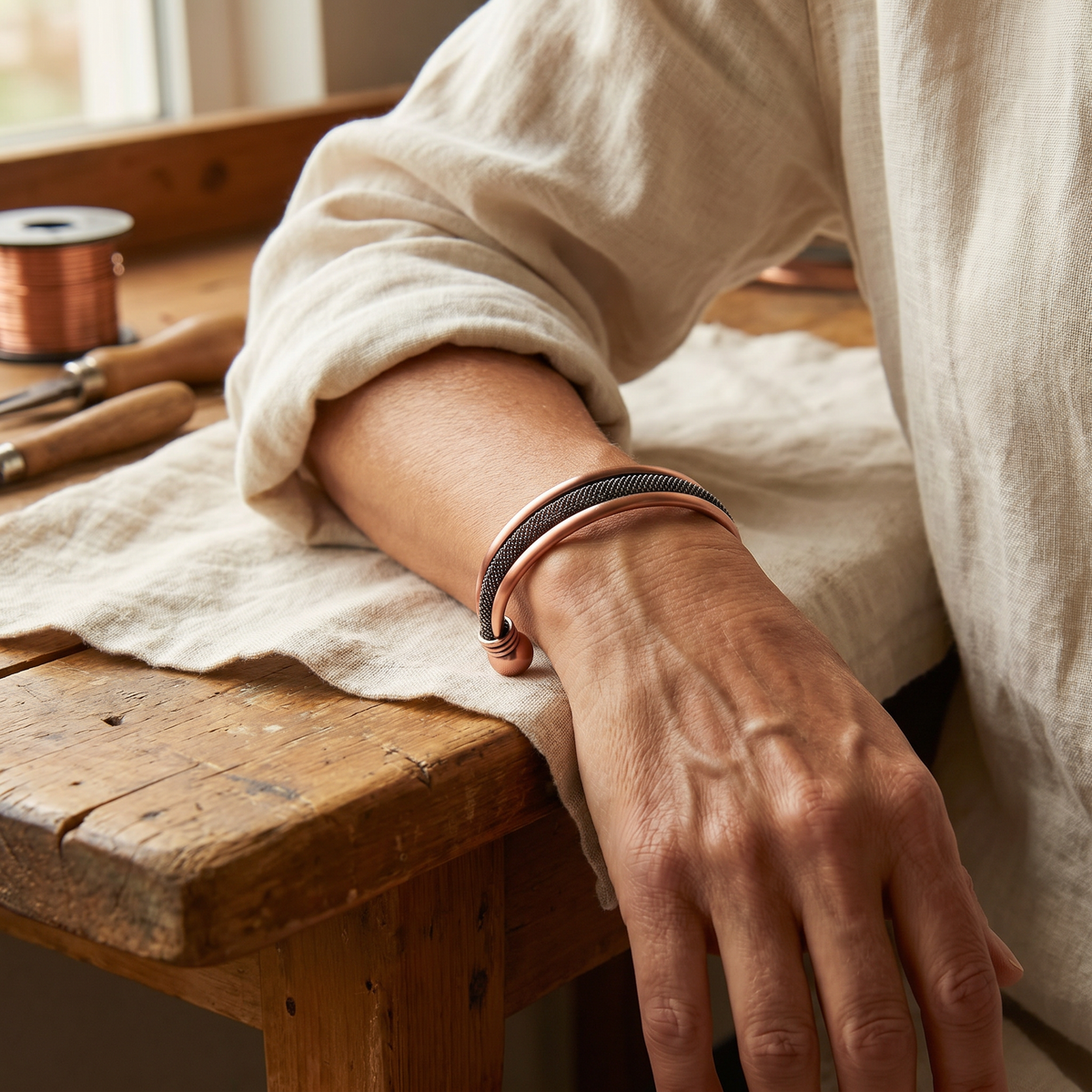 Bark Copper Bracelet