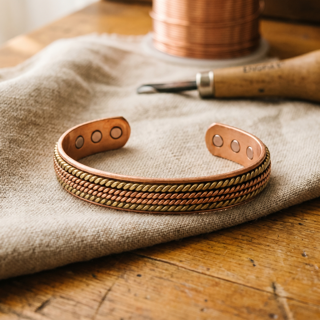 Amber Copper Bracelet