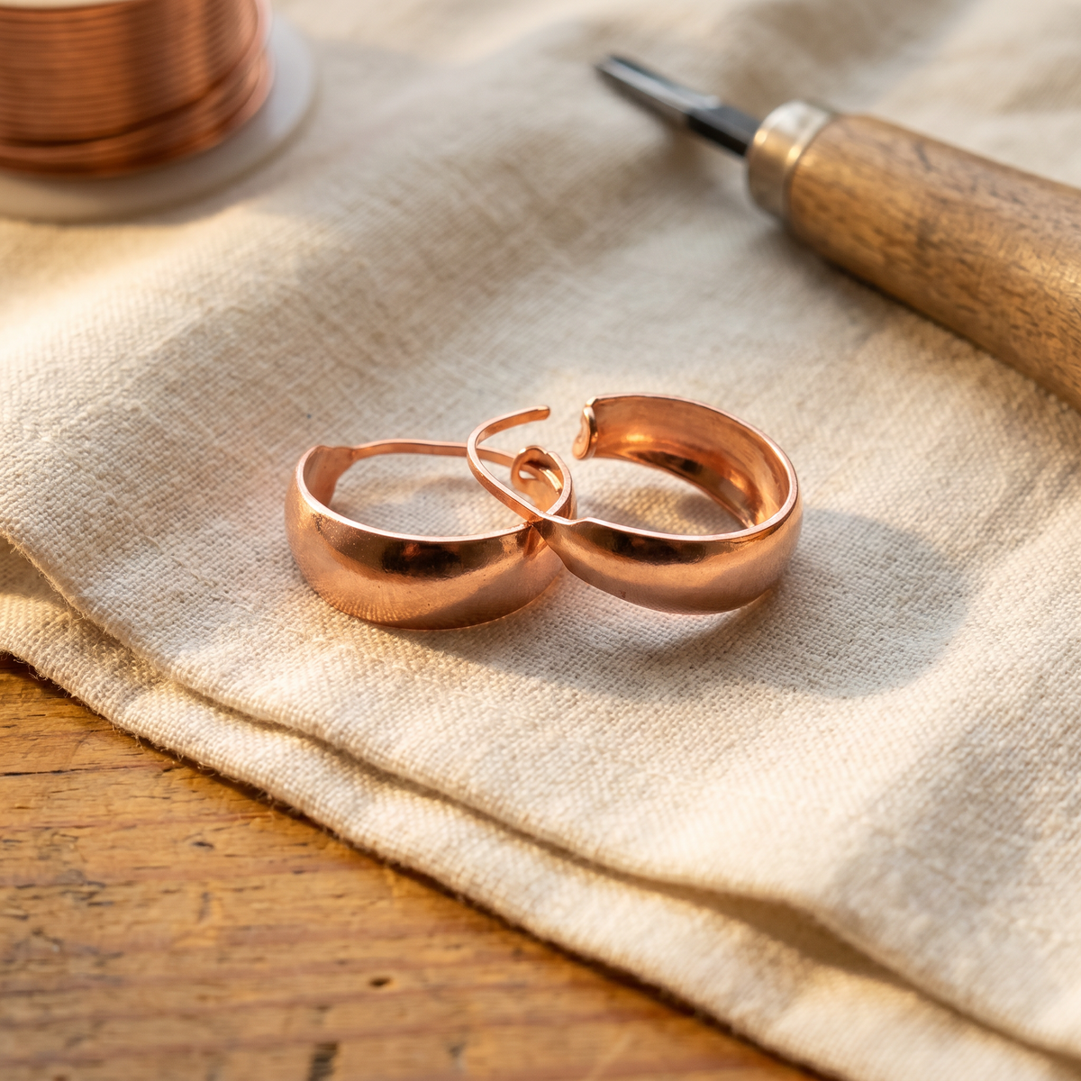 Shell Copper Earrings