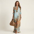 Lanie™ | Printed Maxi Shirt Dress