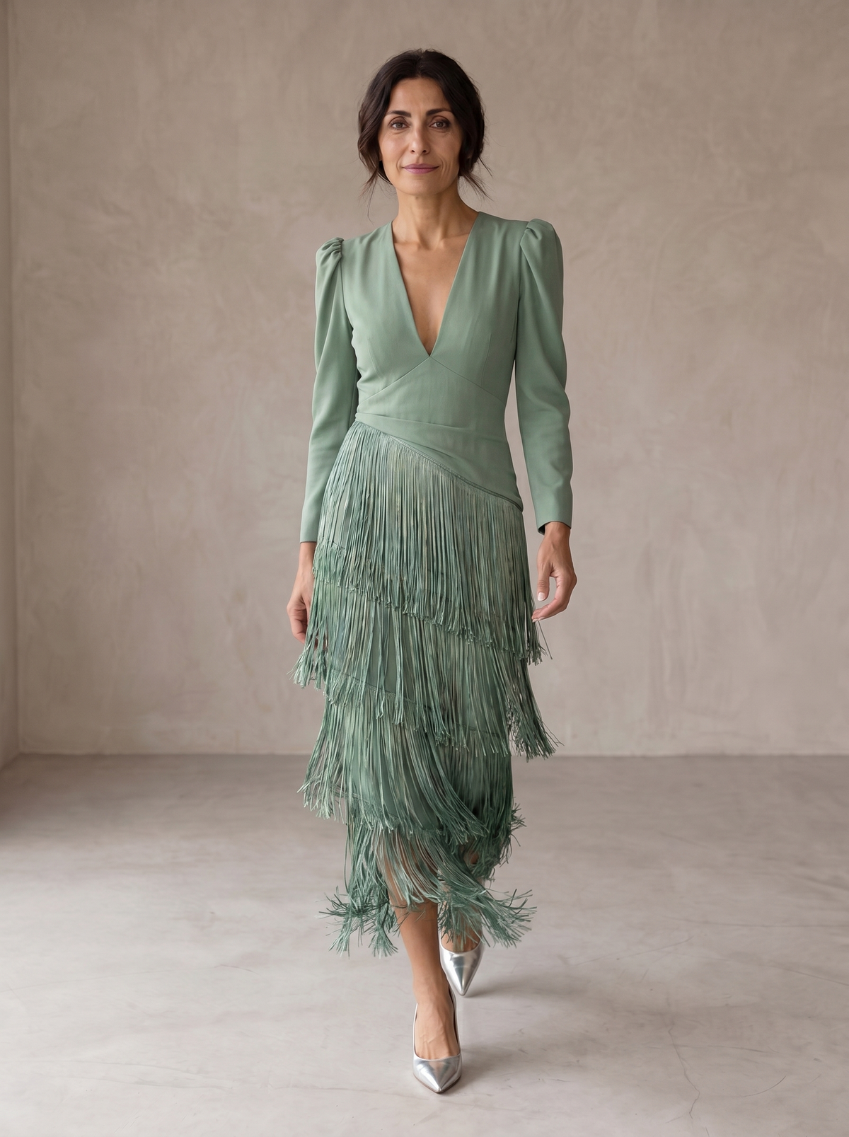 Chiara™ | Dress with Fringe Sleeves