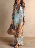 VALERIA | Floral Maxi Dress in Blue for Your Holiday Getaway