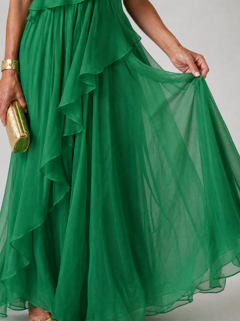 Victoria™ | One-Shoulder Ruffle Maxi Dress