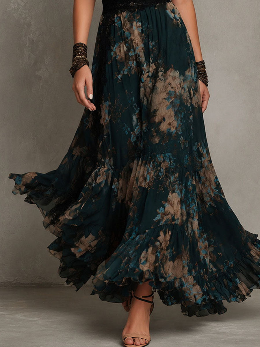 Angèle | Floral Overlay Maxi Dress