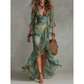Cécile | Watercolour Wrap Dress