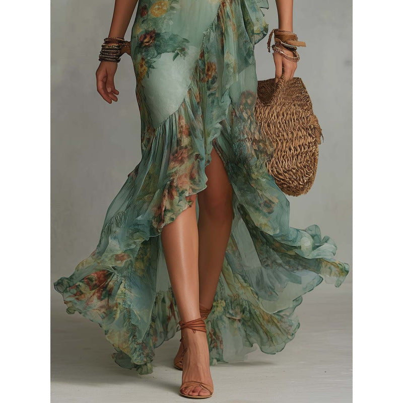 Cécile | Watercolour Wrap Dress