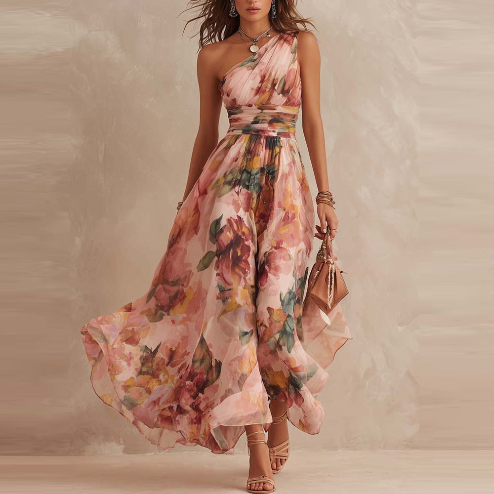 Félicie | Asymmetrical Muslin Maxi Dress