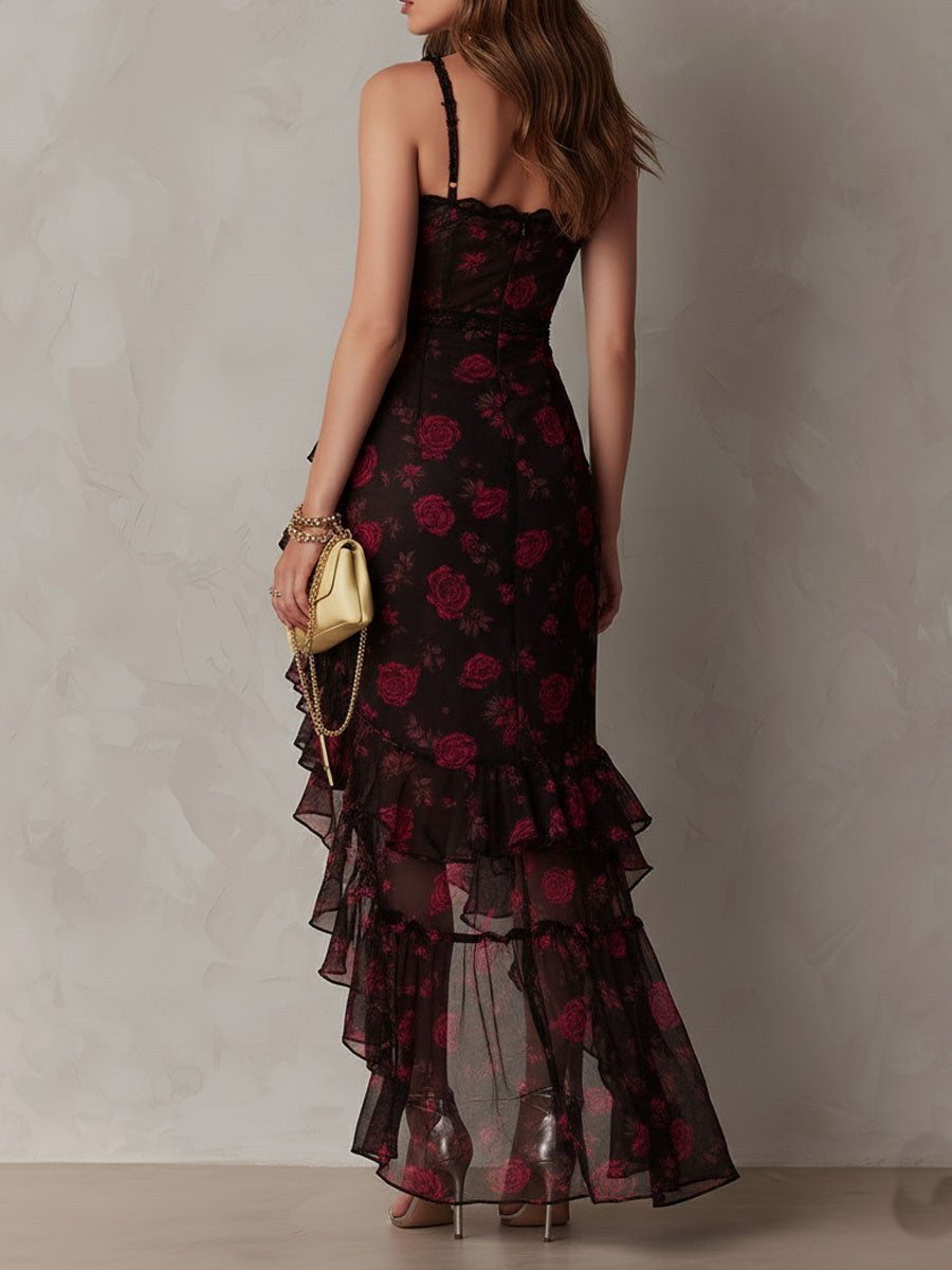 Lucienne | Midi Dress with Floral Design