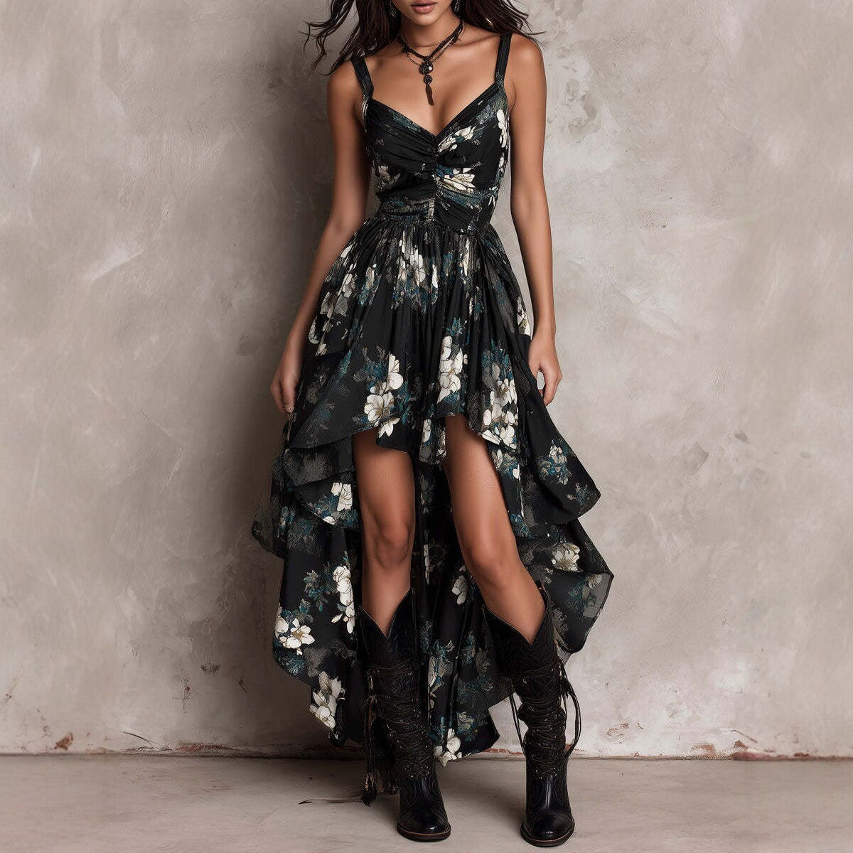 Marthe | Off-Centre Floral Dress