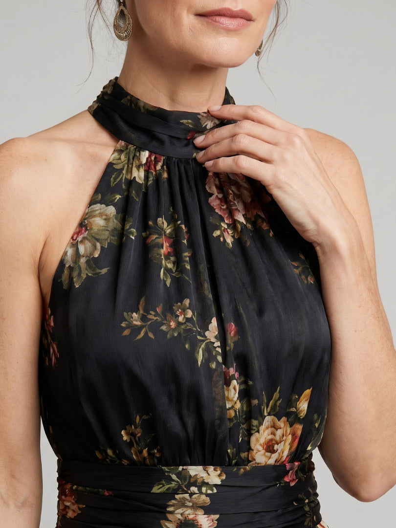 Valérie | Halter Neck Midi Dress