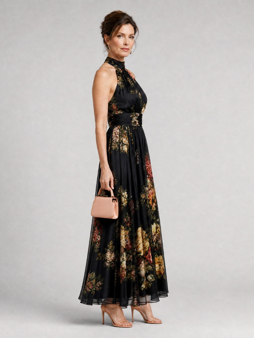 Valérie | Halter Neck Midi Dress