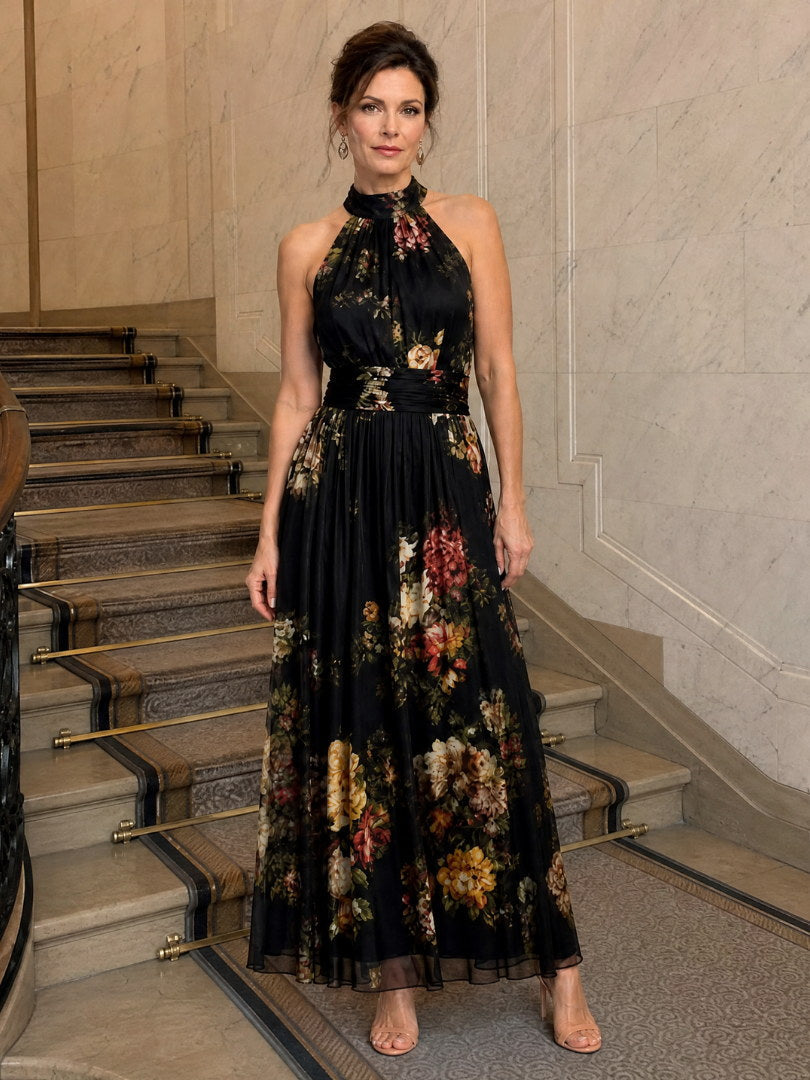 Valérie | Halter Neck Midi Dress