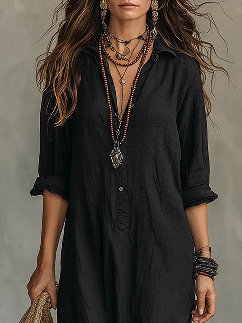 Vanessa | Maxi Shirt Dress