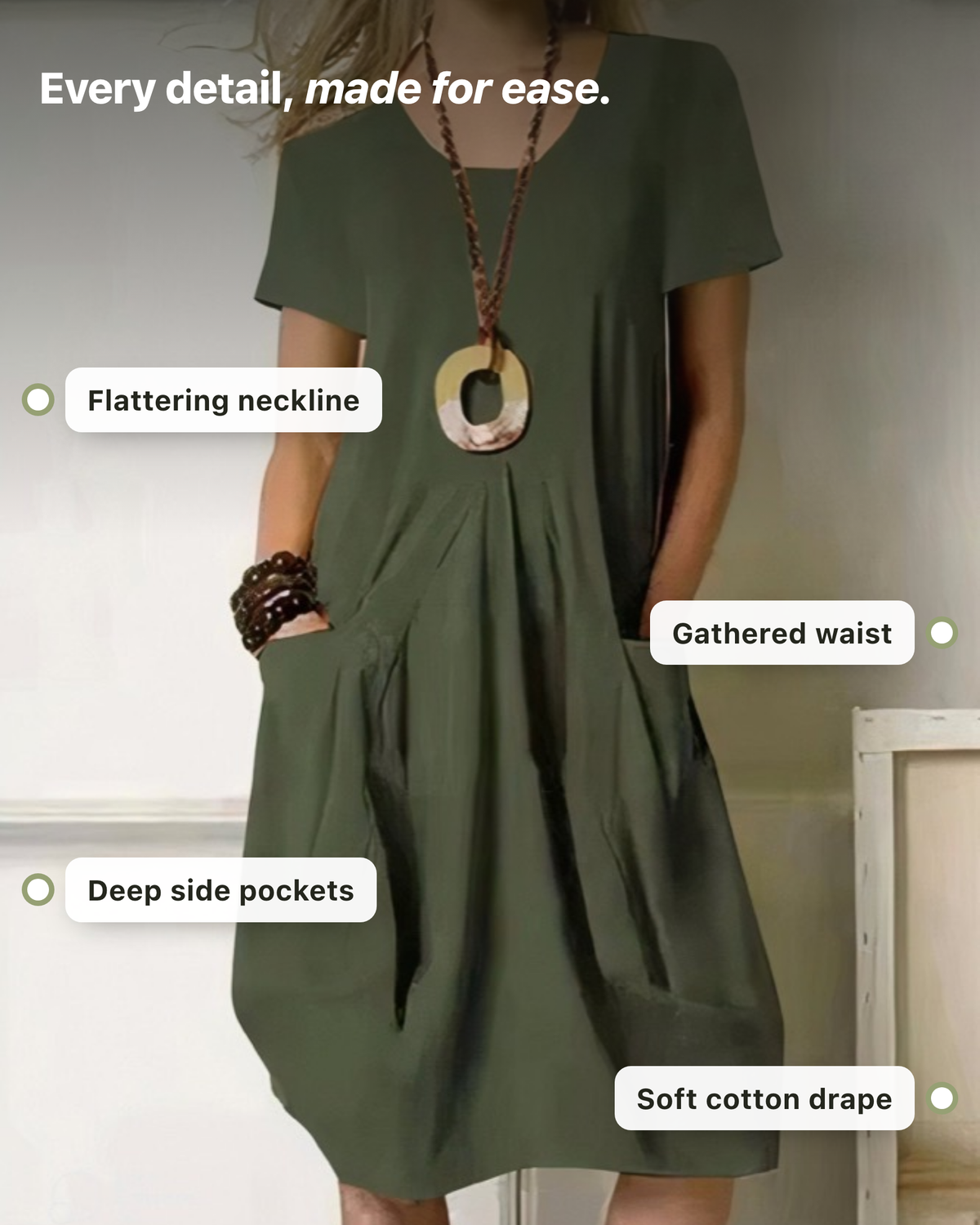 Kwani™ | Effortless Casual Flow Dress