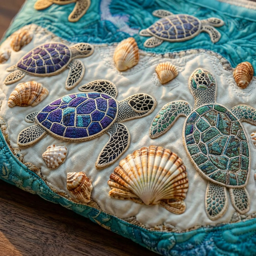 Artistic Quilted Turtle Bag – Two Sizes