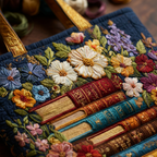 Quilted Floral Print and Books Bag – For Book Lovers