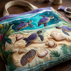 Quilted Lagoon Print Bag – Roomy and Lightweight
