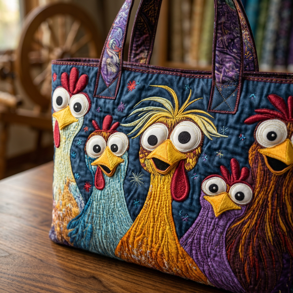 Women's Five Colourful Hens Bag – Two Sizes