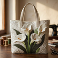 Handcrafted White Calla Lily Bag – Elegant and Practical