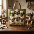 Artistic Quilted Five Sheep Bag – Two Sizes