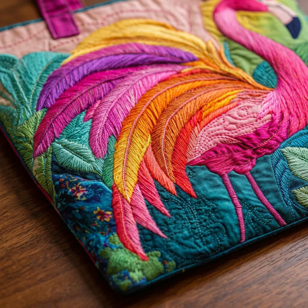 Handcrafted Rainbow Flamingo Bag – Gift Idea
