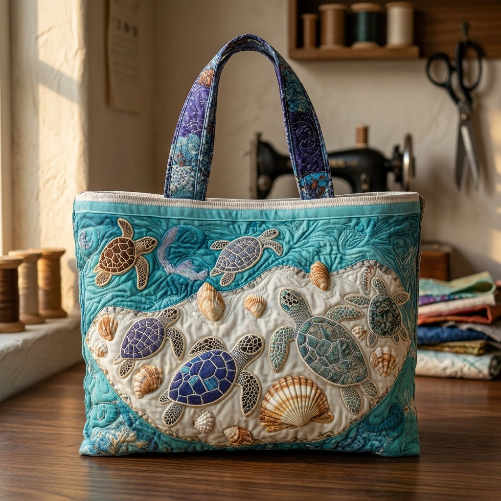 Artistic Quilted Turtle Bag – Two Sizes