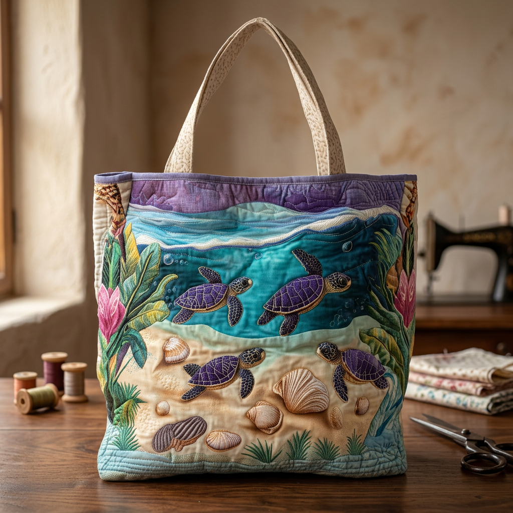 Quilted Lagoon Print Bag – Roomy and Lightweight