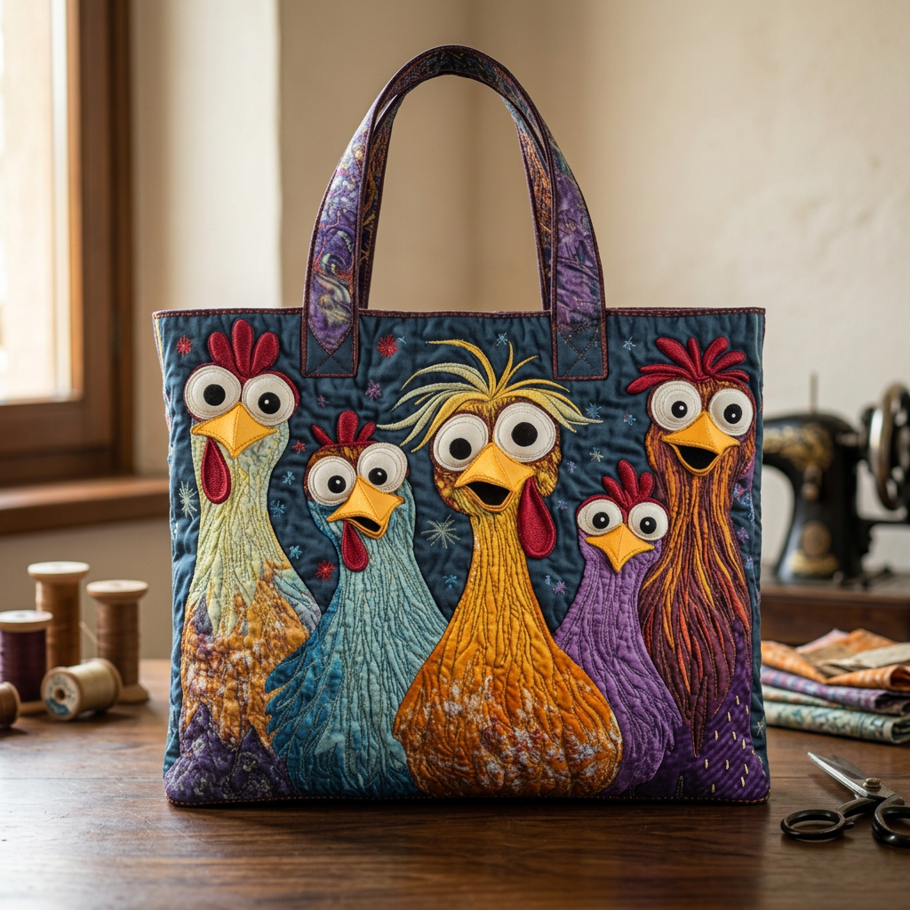 Women's Five Colourful Hens Bag – Two Sizes