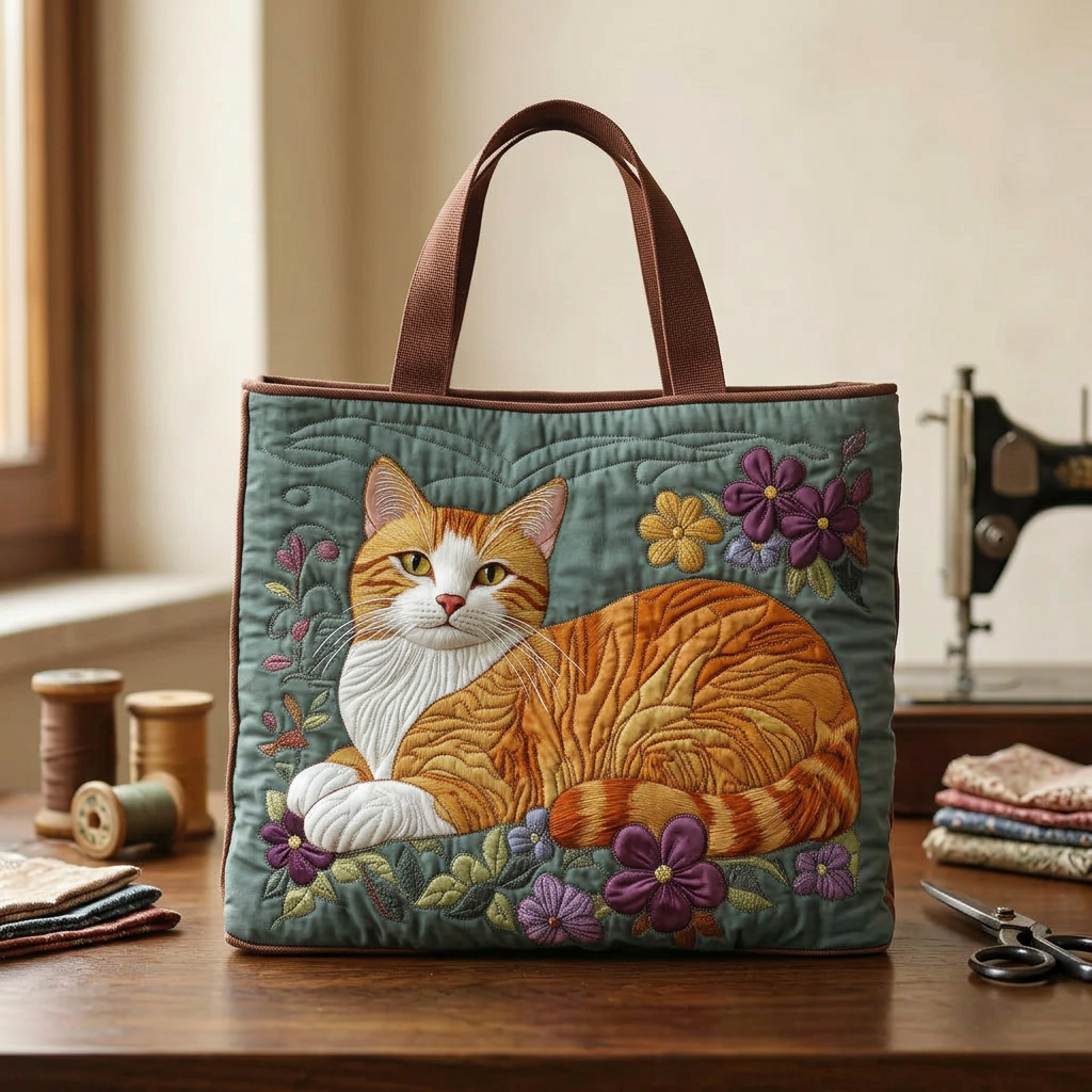 Quilted Red Cat Bag – Roomy and Lightweight