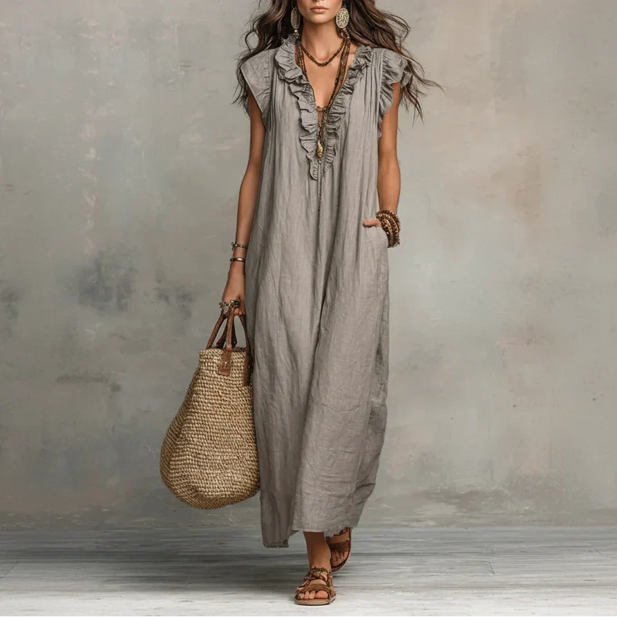 Zoey | Flowing Bohemian Maxi Dress