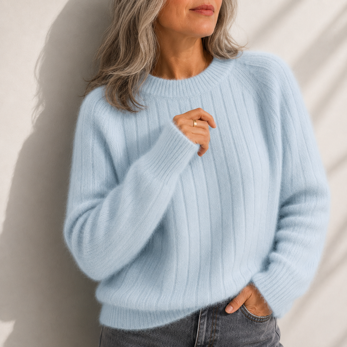 Milana Cozy Solid Color Fuzzy Sweater