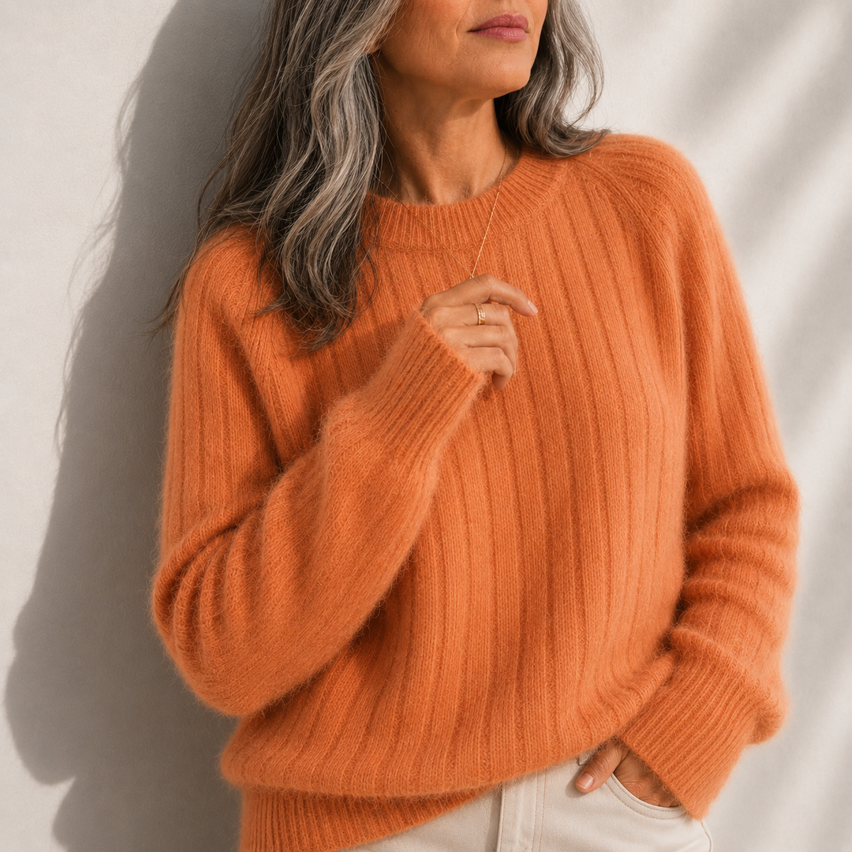 Milana Cozy Solid Color Fuzzy Sweater