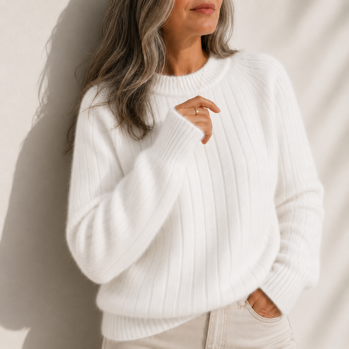 Milana Cozy Solid Color Fuzzy Sweater