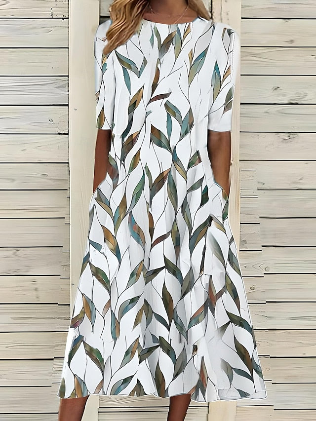 Ayla™ | Floral Midi Dress with Coastal Vibes