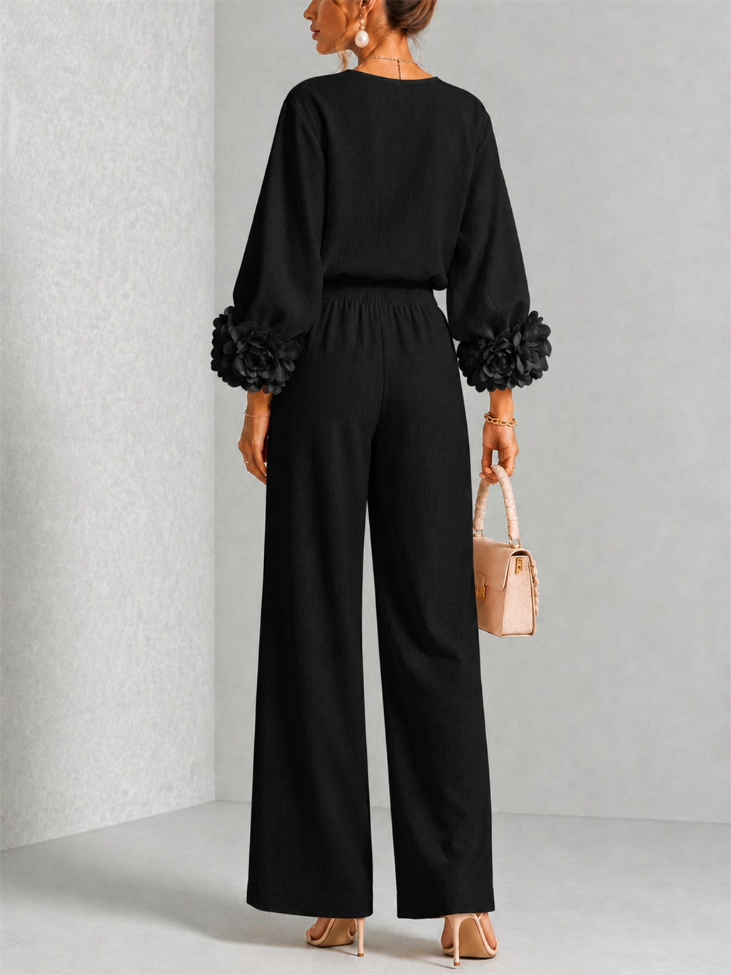 Carys | Floral-Cuff Two-Piece Set