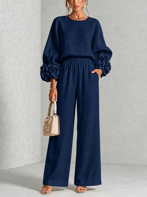 Carys | Floral-Cuff Two-Piece Set