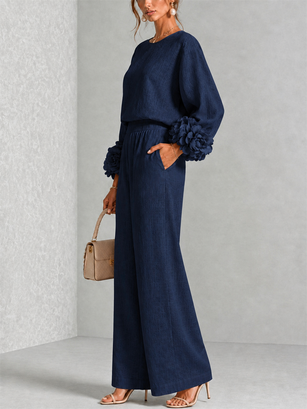 Carys | Floral-Cuff Two-Piece Set