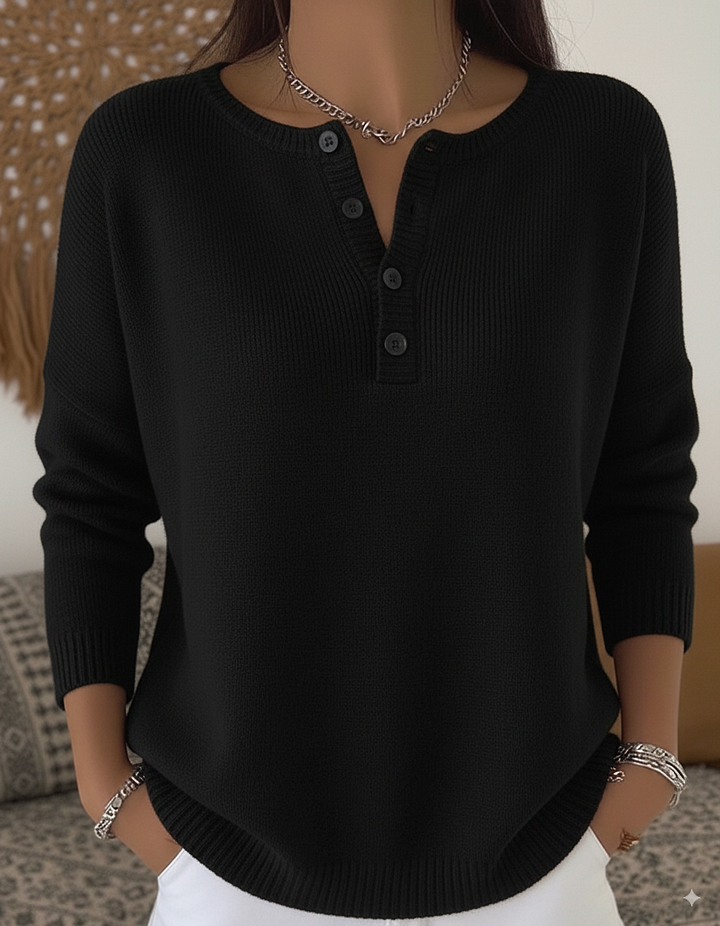 Harper Lane™ | Relaxed Fit Button-Up Sweater